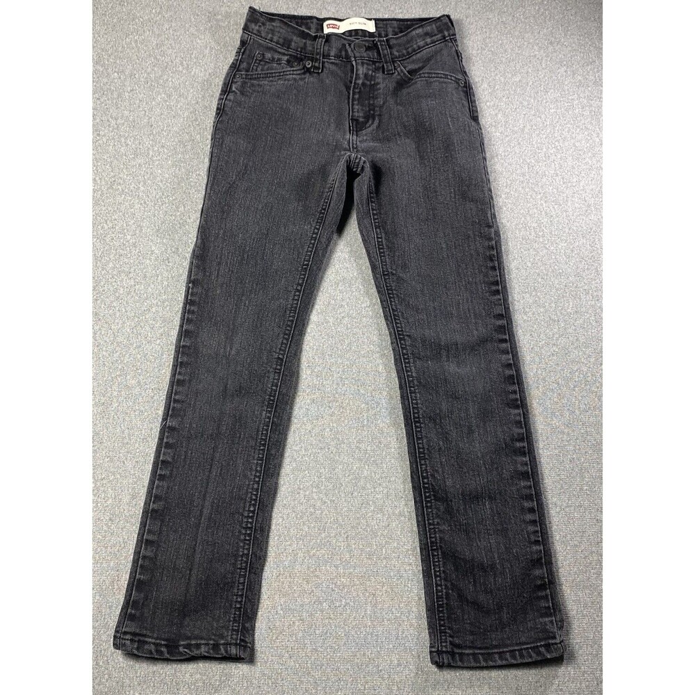 Levi's Boys' 511 Slim Fit Black Denim Jeans  Size 12R (26x27) Black Label